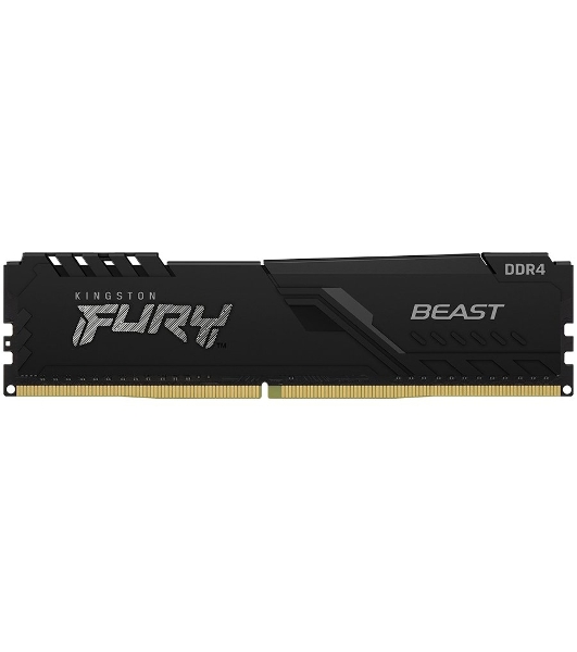 Оперативная память Kingston Fury Beast, 8GB (1x8GB), DDR4, 3200MHz, CL16, DIMM, с радиатором, черный