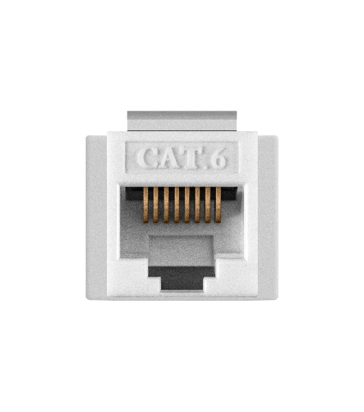 Модуль-вставка Keystone Jack RJ-45 ExeGate KJ-8P8C-U-C6-90-110 (Кат.6, неэкранированная, 90 градусов, IDC 110)