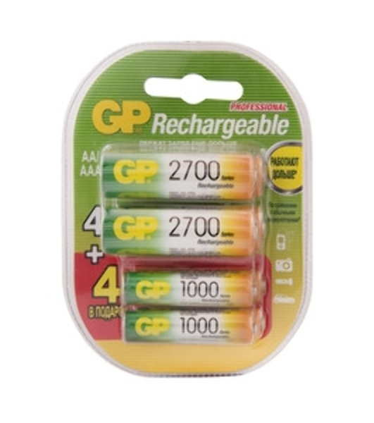 Аккумулятор GP 270AAHC АА+100AAAHC AAA NiMH 2650mAh (4шт)