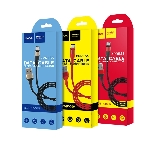 Кабель USB 2.0 HOCO X26, AM/microBM, черно-красный, 1м, фото 1