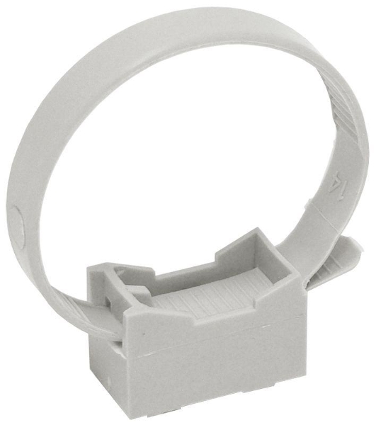 Держатель хомутный для труб со стяжкой CFF1 d16-32 сер. IEK CTA10MP-CFF132-K41-100
