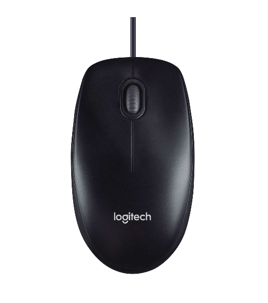 Мышь проводная Logitech M100/100R DARK/GREY (темно-серая/черная), 1000 dpi, USB, кнопки - 3