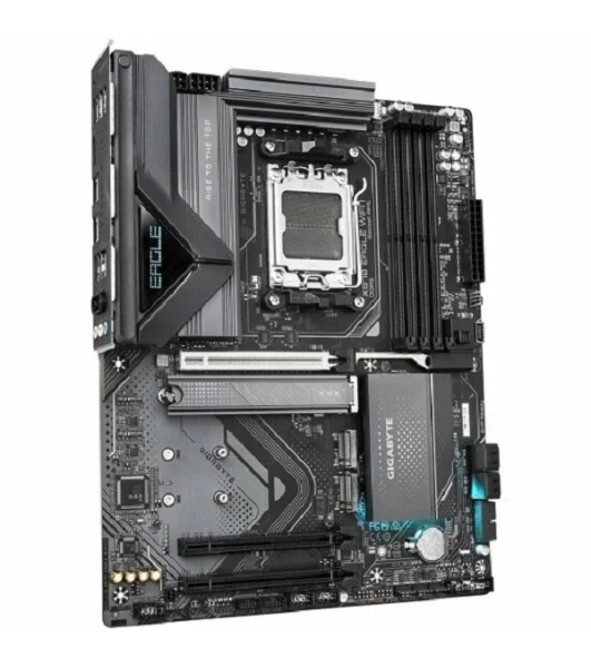 Материнская плата Gigabyte X870 EAGLE WIFI7, AM5, AMD X870, 4xDDR5, 4xSATA, 3xM.2, 1xPCI-E 5.0 x16, 2xPCI-E 3.0 x1, 1xHDMI, 1xUSB-C (DP), 1x 2.5Gb LAN, 4xUSB-A 2.0, 3xUSB-A 3.2 Gen 1, 1xUSB-A 3.2 Gen 2, 2xUSB-C 3.2 Gen 2 (USB4), 3x3.5 мм, 7.1, ATX