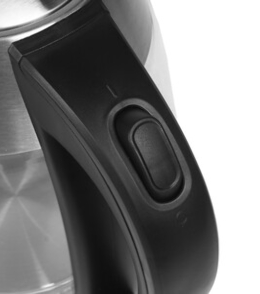 Чайник электрический Centek CT-0059 London, стекло, 1.8л, 2200Вт, LED-подсветка, отделка нерж.