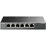 Коммутатор TP-Link 4-port 10/100Mbps Unmanaged PoE+ Switch with 2 10/100Mbps uplink ports, meta case, desktop mount, 4 802.3af/at compliant PoE+ port, 2 10/100Mbps uplink ports, DIP switches for Extend mode, Isolation mode and Priority mode, up to 250m PoE power supply, фото 1
