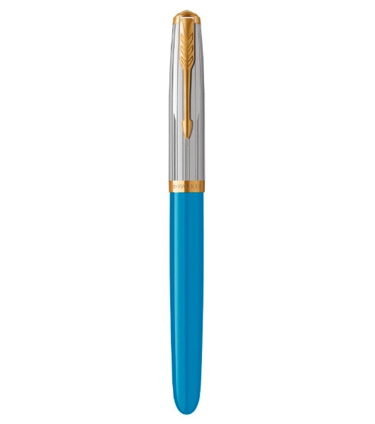 Ручка перьевая Parker 51 Premium (CW2169078) Turquoise GT, F, сталь нержавеющая, подарочная коробка