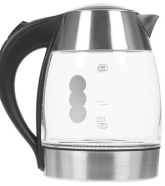 Чайник электрический Centek CT-0059 London, стекло, 1.8л, 2200Вт, LED-подсветка, отделка нерж.