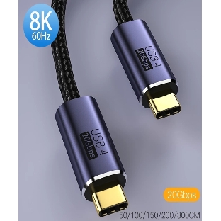 Кабель USB4 Type-C на Type-C Thunderbolt 3, PD 100W 3м