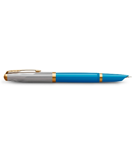 Ручка перьевая Parker 51 Premium (CW2169078) Turquoise GT, F, сталь нержавеющая, подарочная коробка