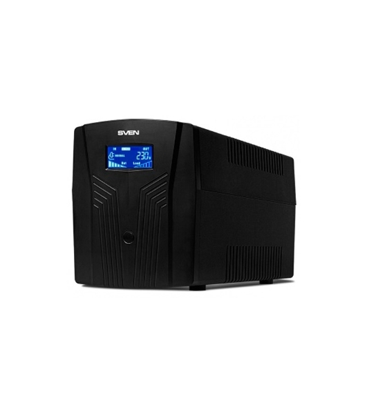 Источник бесперебойного питания UPS Sven Pro 1500 (1000 WA, LCD, USB, RG-45, 3 евро розетки)