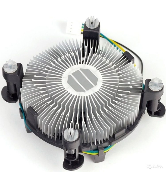 Кулер Intel E97379 серебристый/черный 90мм алюминий 2500rpm 27db 4-pin 73W 58мм