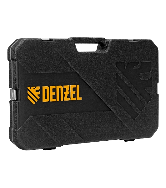 Набор инструментов Denzel 1/2', 1/4', CrV, S2, пластиковый кейс, 122 предмета