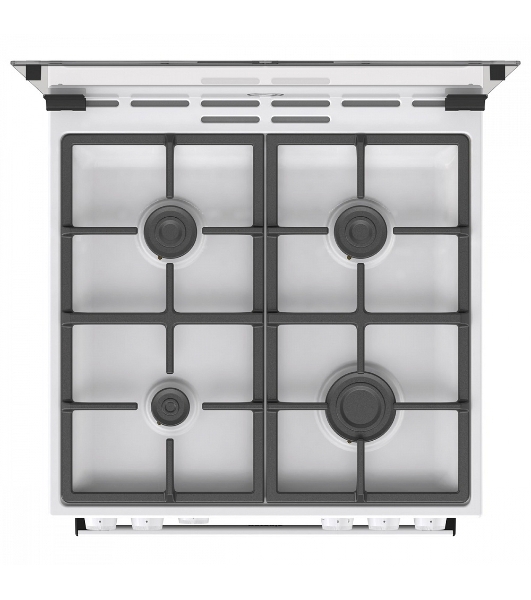 Плита газовая Gorenje GG6A11WF белый, конфорок 4 газовых, духовка 72 л, 60 см x 85 см x 60 см