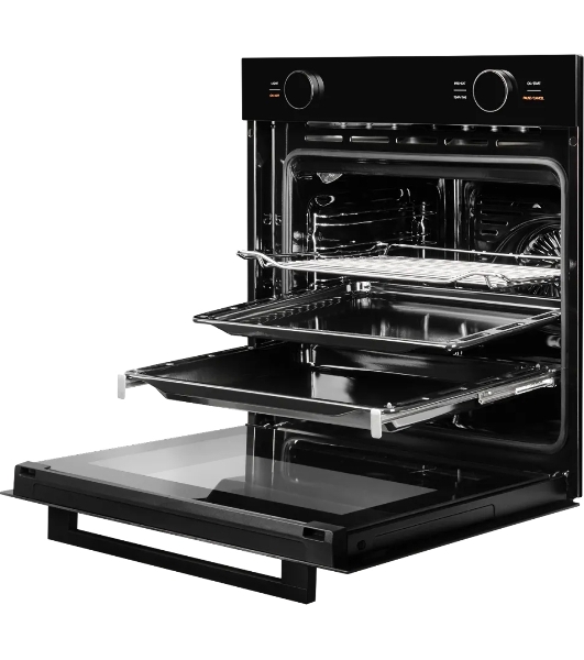 Встраиваемый духовой шкаф Kuppersberg HT 612 Black ШхВхГ: 59.5х59.6х56.5 см, 72 л, А+, гидролизная очистка, черный