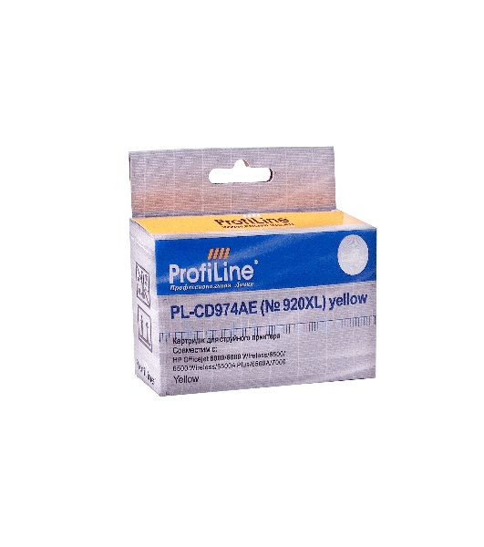 Картридж струйный ProfiLine PL-CD974AE №920XL для принтеров HP officejet 6000/6500/7000 Yellow водн