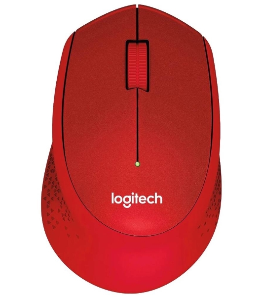 Мышь беспроводная Logitech M280 красный, 1000 dpi, радиоканал, USB, кнопки - 3