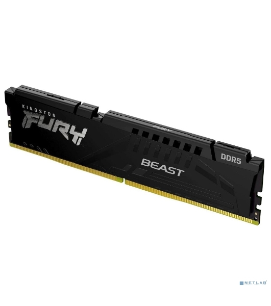 Оперативная память Kingston Fury Beast, DDR5, 16Gb (1x16Gb), 6000MHz, CL30, DIMM, с радиатором, черный
