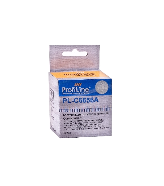 Картридж струйный ProfiLine PL-C6656A для принтеров HP DJ 450/2400/5550/7150/7350/7550/PSC/1110/OJ 4105/Fax 1240 Black пигмент