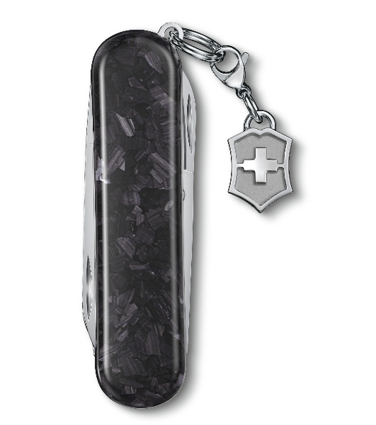 Нож перочинный Victorinox Classic Brilliant Carbon (0.6221.90) 58мм 5 функций черный/серебристый подар.коробка