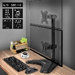 Настольная подставка ExeGate EDM1-3210-11D (для одного монитора 15'-32', VESA 75x75, 100x100, макс. нагрузка 10 кг, наклон -45°/+45°, поворот -45°/+45°, регулировка по высоте, черный), фото10