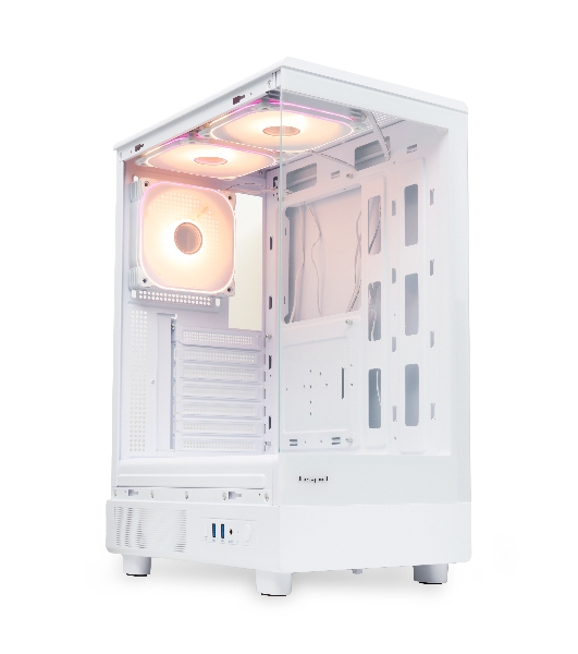 Компьютерный корпус HSPD F510, Panoramic Mid Tower, белый, TG, 0.5 SPCC, 3x120мм ARGB ATX, mATX, mITX 180/280/160мм 1x2.5', 1x3.5', 7xPCI 2xUSB-A 3.0 356x218x467мм