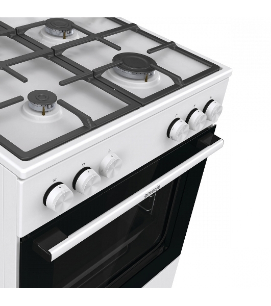 Плита газовая Gorenje GG6A11WF белый, конфорок 4 газовых, духовка 72 л, 60 см x 85 см x 60 см