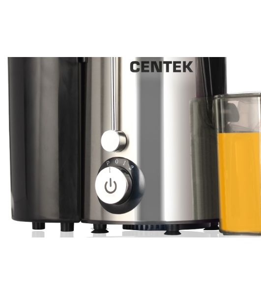 Соковыжималка Centek CT-1209 стальной/чёрный, центробежная, 600 Вт, 500 мл, механическое