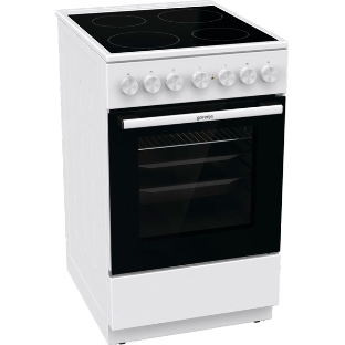 Плита электрическая Gorenje GEC5B41WG белый, конфорок 4 электрических, духовка 62 л, 50 см x 85 см x 59.4 см