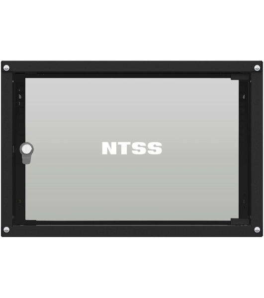 Шкаф коммутационный NTSS Lime (NTSS-WL6U5535GS-BL) настенный 6U 550x350 мм пер. дв. стекл несъемн. бок. пан. 30 кг черный 270 мм 8.4 кг 110 град. 370 мм IP20 сталь