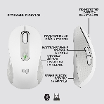 Мышь беспроводная Logitech Signature M650 белый, 4000 dpi, радиоканал, Bluetooth, USB, кнопки - 5, фото13