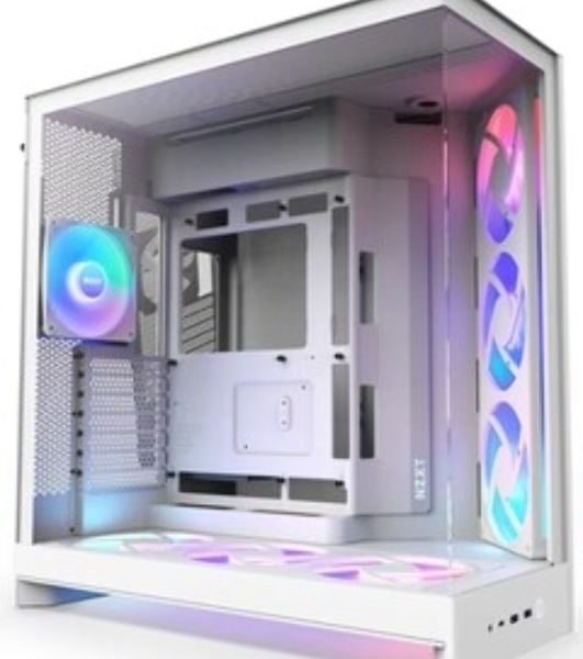 Компьютерный корпус без блока питания Case NZXT H3 Flow (2025), Midi-Tower, TG, 1x120мм, 1xUSB-A 3.2 + 1xUSB-C 3.2, mATX, mITX White