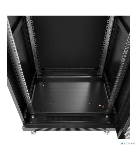 Шкаф телекоммуникационный напольный Cabeus, IP20, 12U, 730х600х600 мм (ВхШхГ), дверь: стекло, боковая панель: сплошная, разборный, черный