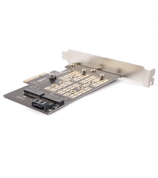 Адаптер AgeStar AS-MC02 PCI-E для M.2 SATA SSD+M.2 NVME SSD Card