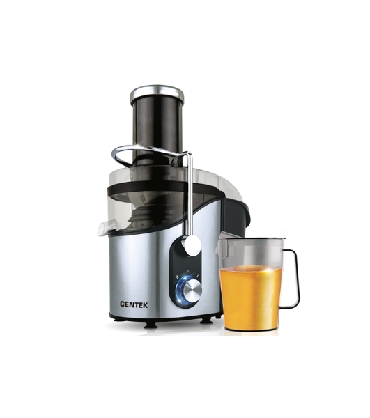 Соковыжималка Centek CT-1212 стальной/чёрный, центробежная, 1200 Вт, 1100 мл, механическое