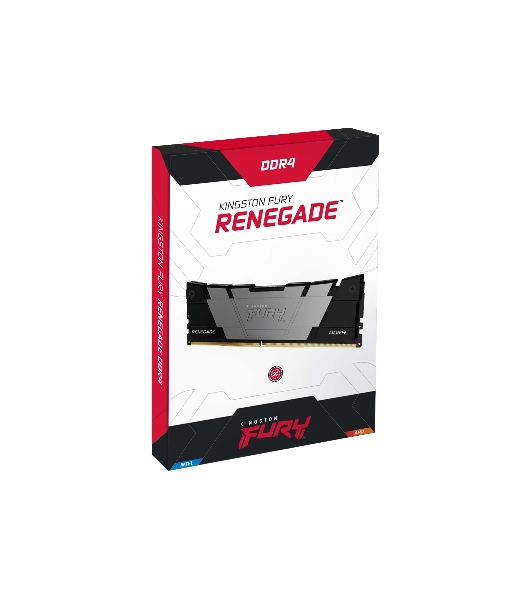 Оперативная память Kingston Fury Renegade, DDR4, 32GB (2x16GB), 3200MHz, CL16, DIMM, с радиаторами, серый/черный