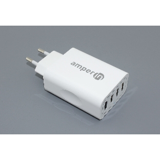 Блок питания (сетевой адаптер) Amperin 4-port USB*5V 2.4A (YDS-TC028-4-0-0), белый
