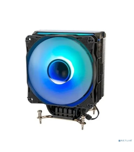 Кулер для процессора Eurocase 6PI120ARGb черный, 120 мм, алюминий/медь, 1800 об/мин, 36 дБ, 4 pin, 200 Вт, 157 мм