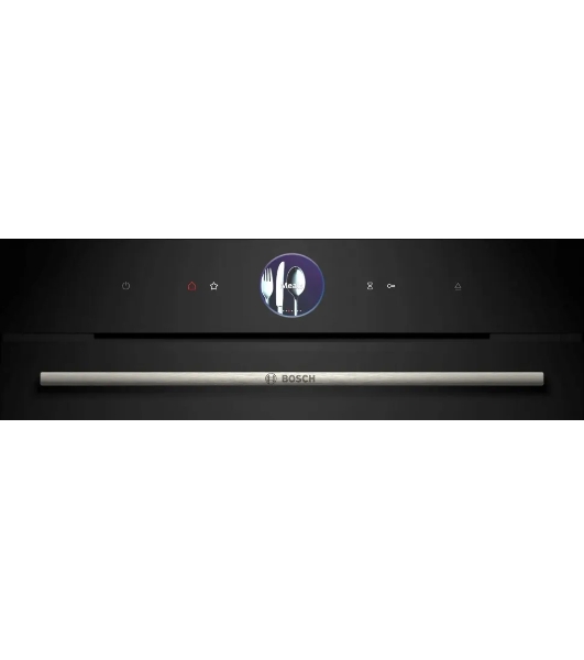 Духовой шкаф Bosch HSG7361B1 Home Connect!! Serie 8, черный, 21 режим + комбинированные режимы, функция приготовление на пару 100%, 4-слойное остекление, 3 цветных текстовых TFT-дисплея 2,5' с сенсорным управлением, ControlRing, функции HomeConnect, трехстороннее LED-освещение,самоочистка EcoClean