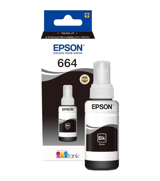Чернила Epson 664 C13T664198 (аналог C13T66414A) черный 70мл для Epson L100