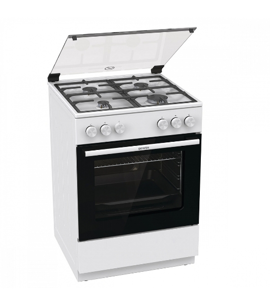 Плита газовая Gorenje GG6A11WF белый, конфорок 4 газовых, духовка 72 л, 60 см x 85 см x 60 см