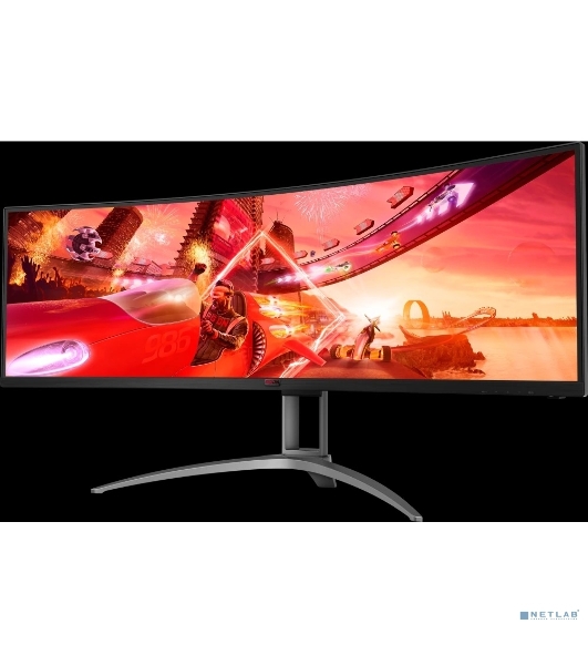 Монитор 48.8' AOC AG493UCX2 VA 5120x1440, 165 Гц, 1 мс, 32:9, 400 кд/м2, 3xHDMI, 1xDP, 1xUSB-C, изогнутый, черный
