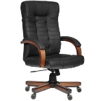 Кресло Бюрократ KB-10WALNUT/B/LEATH черный, кожа, фото19
