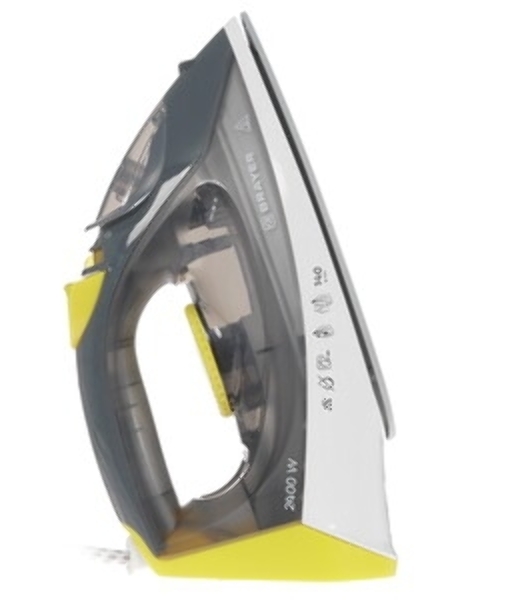Утюг BRAYER BR4003GY серый/желтый/черный, 2400 Вт, 25 г/мин, 140 г/мин, 330 мл