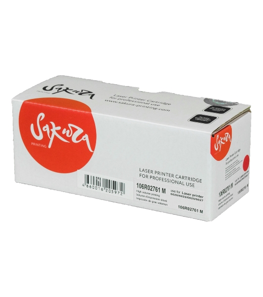 Картридж лазерный Sakura 106R02761 для Xerox WorkCentre 6027, WorkCentre 6025, Phaser 6022, Phaser 6020, пурпурный, 1000 к.