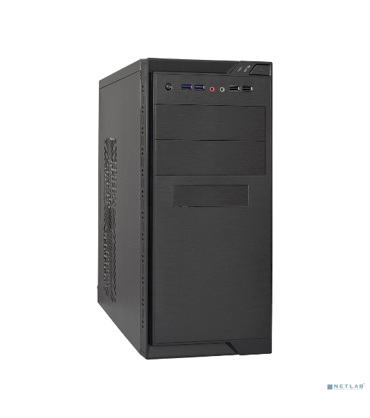 Компьютерный корпус Minitower ExeGate MA-372UX Black, mATX UN400, 120мм 2*USB+2*USB3.0, Audio