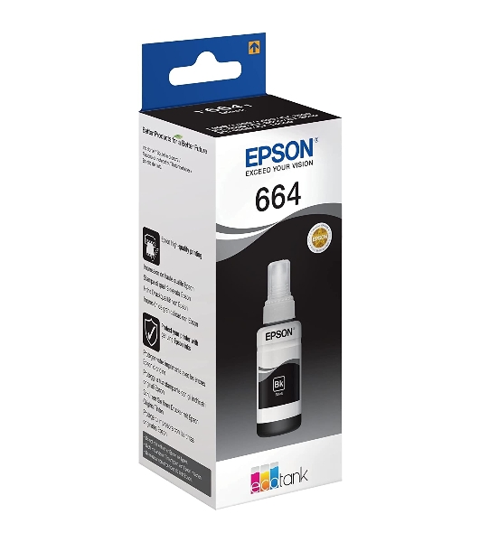 Чернила Epson 664 C13T664198 (аналог C13T66414A) черный 70мл для Epson L100