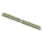 Шина PEN 'ноль-земля' 6х9 24 отв. никель крепеж по центру PROxima EKF sn1-63-24, фото 1