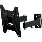 Крепеж Kromax OPTIMA-204 черный Кронштейн для LED/LCD телевизоров 15'-42', max 25 кг, настенный, 3 ст свободы, наклон +5°-12°, поворот ±90°, от стены 68.5-322 мм, max VESA 200x200 мм, фото2