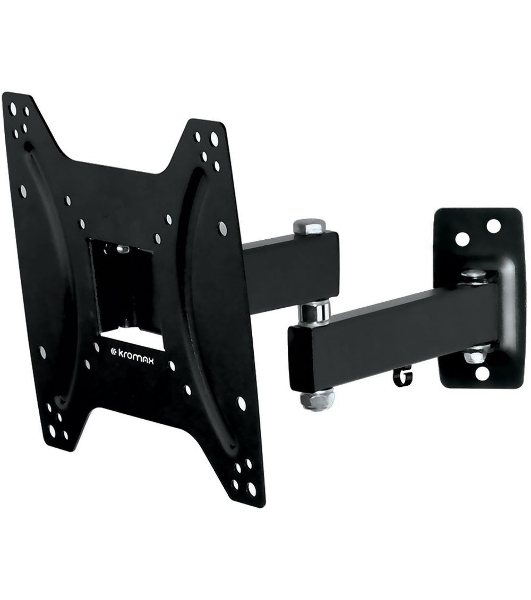Крепеж Kromax OPTIMA-204 черный Кронштейн для LED/LCD телевизоров 15'-42', max 25 кг, настенный, 3 ст свободы, наклон +5°-12°, поворот ±90°, от стены 68.5-322 мм, max VESA 200x200 мм