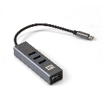 USB-концентратор ExeGate DUB-4TC (кабель-адаптер USB Type C --> 4xUSB3.0, Plug&Play, серебристый), фото5
